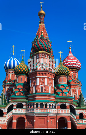 Intercessione Cattedrale di San Basilio sulla piazza Rossa di Mosca, Russia Foto Stock