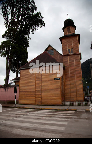 Oxapampa, una rara tedesco insediamento austriaco in Perù di alta Amazon, famoso per la sua tradizionale architettura tirolese e la cultura. Foto Stock