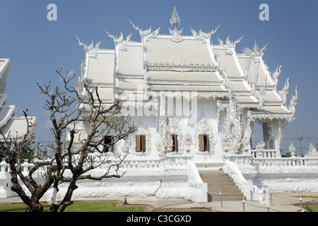 Wat rong khun tempio bianco in Chiang Rai, Thailandia Foto Stock
