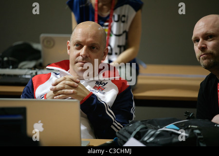 David Brailsford British Cycling Team Sky dave a mondiali di ciclismo Apeldoorn Olanda 2011 Foto Stock