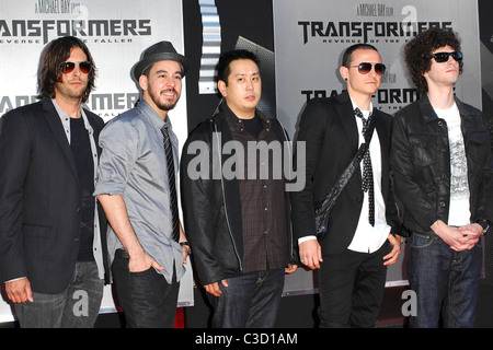 Linkin Park, Joseph Hahn, Mike Shinoda, Chester Bennington, Brad Delson, Rob Bourdon, Dave 'Phoenix' Farrell 2009 Los Angeles Foto Stock