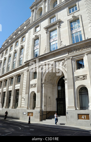 Numero 41 Lothbury, Londra, Inghilterra Foto Stock