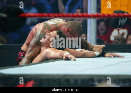 Randy Orton vs Primo WWE Raw a Verizon Center di Washington DC, Stati Uniti d'America - 27.07.09 Foto Stock