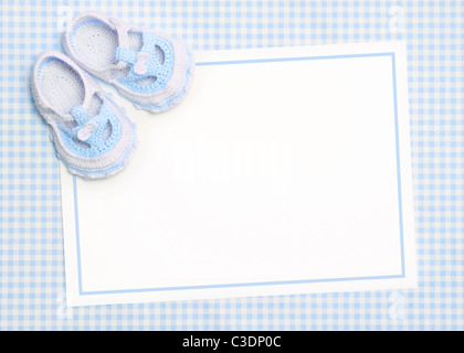 Blank baby doccia invitare Foto Stock