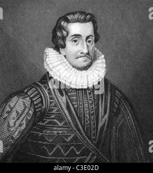 Giacomo I (1566-1625) su incisione dal 1830. Re di Scozia come Giacomo VI e Re di Inghilterra e Irlanda come James I. Foto Stock
