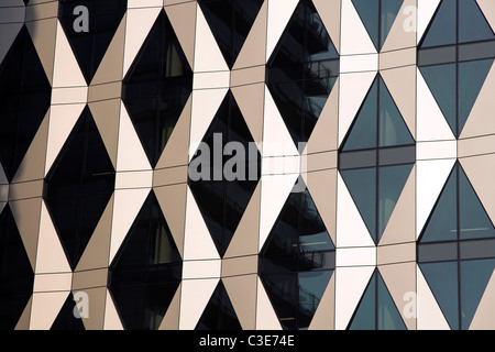 Dettagli architettonici di un edificio, Media City, Salford Quays, Manchester, Regno Unito Foto Stock