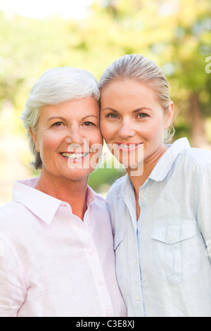 Coppia madre con sua figlia Foto Stock