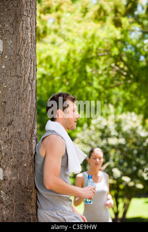 Gli amanti dopo la palestra Foto Stock