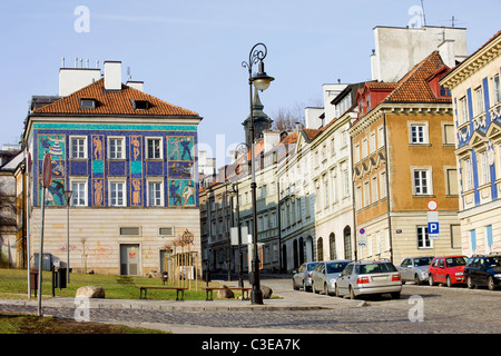 La città nuova (accanto alla Città Vecchia) distretto storico di architettura a Varsavia, Polonia Foto Stock