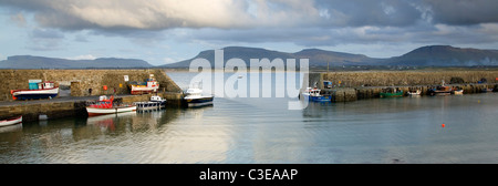 Panorama del Porto di Mullaghmore, nella contea di Sligo, Irlanda. Foto Stock