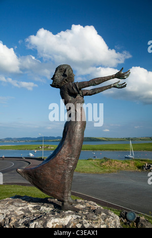 In attesa sulla riva monumento, Rosses Point, nella contea di Sligo, Irlanda. Foto Stock