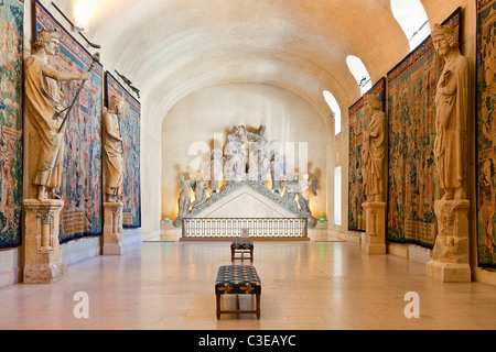 L'Europa, Francia, Marne (51), il Palais du Tau (Palazzo di Tau) , elencati come patrimonio mondiale dall' UNESCO, il re dal transetto Foto Stock