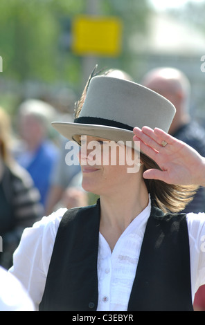 Donna Morris ballerino alla Shakespeare feste di compleanno, Stratford-upon-Avon, Regno Unito Foto Stock