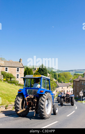 Layland 334 Vintage trattore in Reeth Yorkshire Dales REGNO UNITO Foto Stock