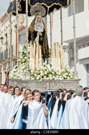 Settimana Santa processione in Turre Almeria Andalusia Spagna Foto Stock