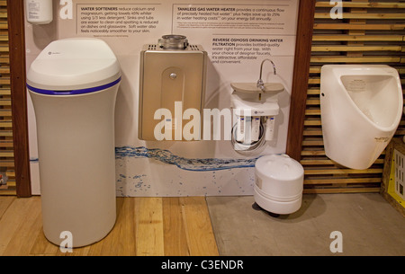 Casa verde acqua display Foto Stock