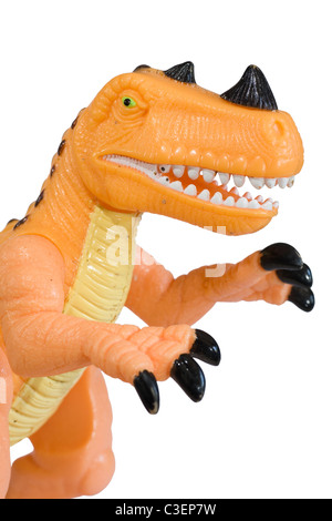 Plastica giocattolo spaventoso Tirannosauro Rex preistorici dinasour Jurassic dinosaur ululano. Foto Stock