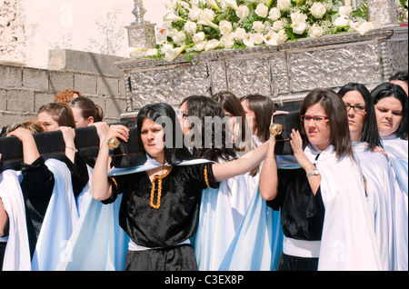 Settimana Santa processione in Turre Almeria Andalusia Spagna Foto Stock