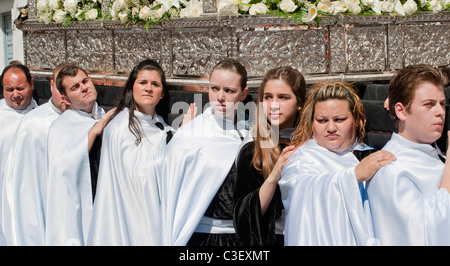 Settimana Santa processione in Turre Almeria Andalusia Spagna Foto Stock