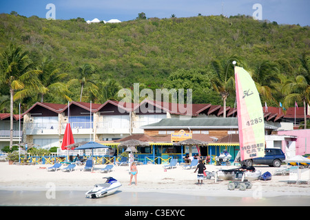Dickenson Bay di Antigua Foto Stock