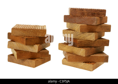 Pile di blocchi di legno Foto Stock