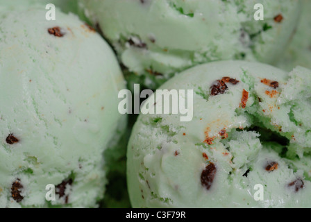 Mint choc chip gelato Foto Stock