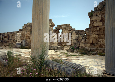 Antiche rovine di salami di Cipro Foto Stock