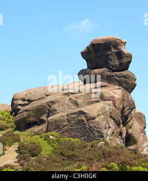 Ramshw rocce, il roaches nel Parco Nazionale di Peak District Staffordshire Foto Stock