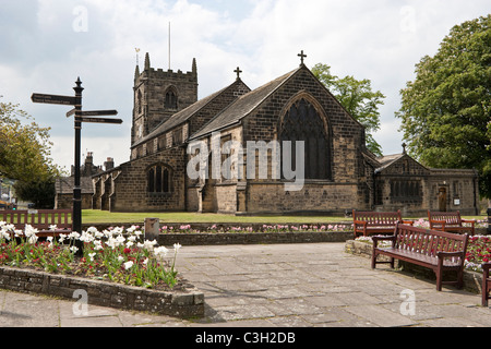 Tutti i Santi Chiesa Parrocchiale a Ilkley West Yorkshire Foto Stock