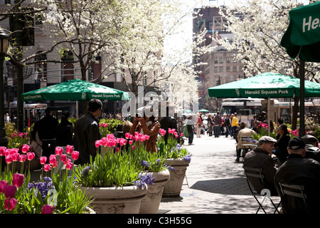 Herald Square Park, NYC Foto Stock