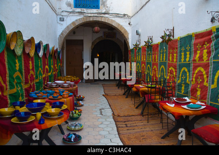 Ristorante Medina città vecchia centrale di essaouira marocco Africa settentrionale Foto Stock
