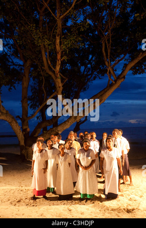 Chior Fijiano, Yasawa Island Resort and Spa, Yasawa Islands, Isole Figi Foto Stock