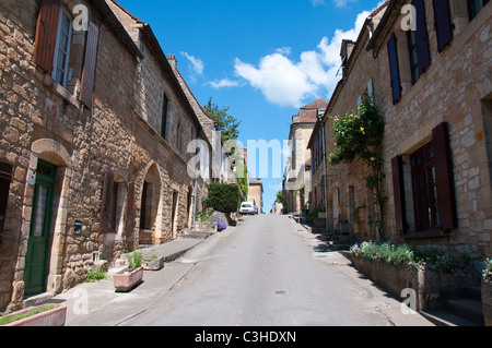 La bastide graziosa città di Domme, Dordogne Francia UE Foto Stock