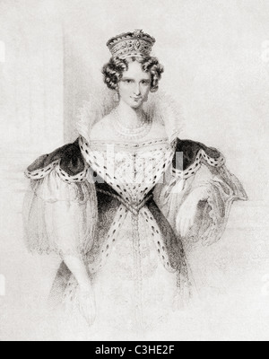 La principessa Adelaide di Sax-Meiningen poi regina Adelaide, 1792 - 1849. Regina consorte di Guglielmo IV Foto Stock