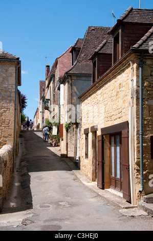 La bastide graziosa città di Domme, Dordogne Francia UE Foto Stock