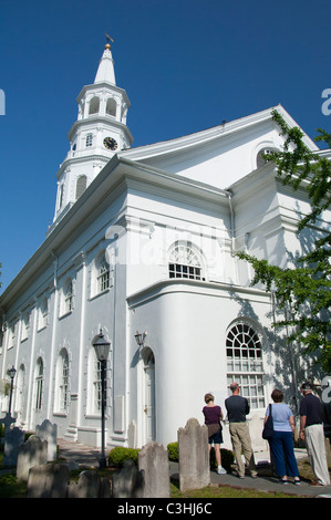 Carolina del Sud, Charleston. La parrocchia di san Michele Chiesa Episcopale, c. 1761. George Washington adorato qui nel 1791. Foto Stock