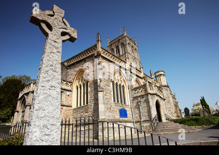 La Chiesa di San Giovanni Battista, Axbridge, Somerset, Inghilterra Foto Stock
