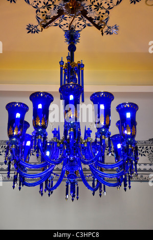 Lampadario a Palazzo Reale, Udaipur, India Foto Stock