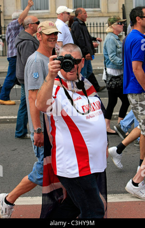 Un EDl stati fotografo stampa fotografi a marzo a Weymouth Dorset Foto Stock