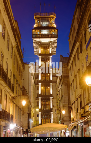 Santa Justa Elevator, Lisbona, Portogallo Foto Stock