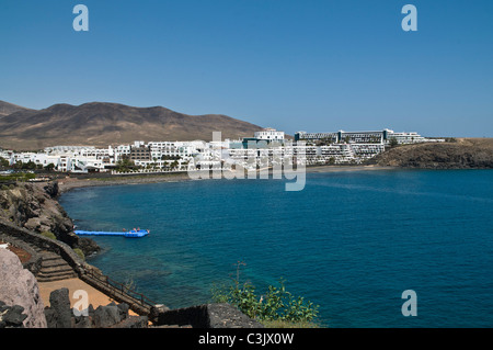 Dh Playa del Afe PLAYA BLANCA LANZAROTE Bay Hotel e appartamenti holiday resort Foto Stock