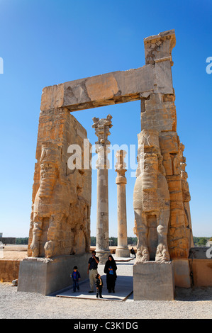 La porta di tutte le nazioni a Persepoli, Iran Foto Stock