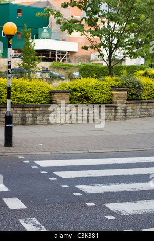 I famosi Abbey Road Zebra Crossing su Abbey Road London REGNO UNITO Foto Stock