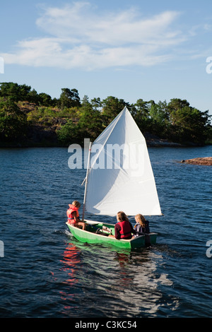 Bambini Vela Foto Stock