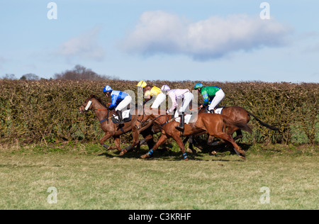 Punto a punto le gare di HOWICK CHEPSTOW MONMOUTHSHIRE Wales UK Foto Stock