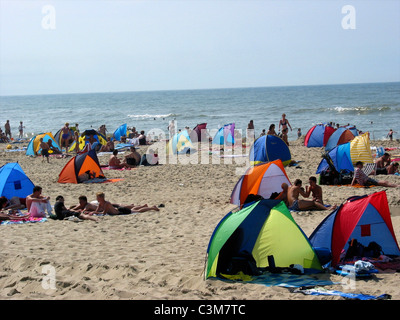 La vita in spiaggia in Olanda Foto Stock