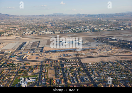 Vista aerea del aeroporto di Las Vegas, STATI UNITI D'AMERICA Foto Stock