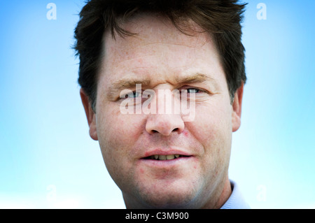 Ex Vice Primo Ministro e il leader del gruppo del Partito europeo dei liberali democratici partito, Nick Clegg MP Foto Stock