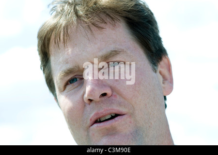 Vice Primo Ministro e il leader del gruppo del Partito europeo dei liberali democratici partito, Nick Clegg MP Foto Stock