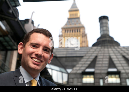 Gruppo del Partito europeo dei liberali democratici MP per Norwich Sud,Simon Wright a Portcullis House, Londra Foto Stock